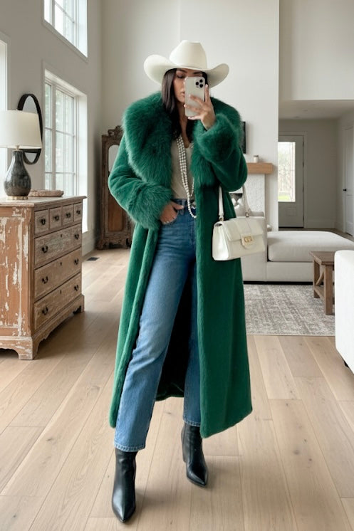 Nona Lux Fur Maxi Coat