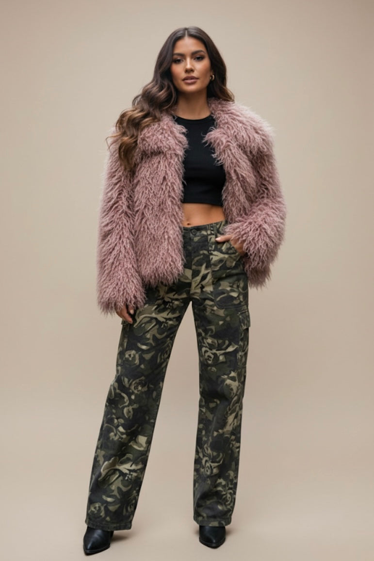Runway Shag Faux Fur Coat