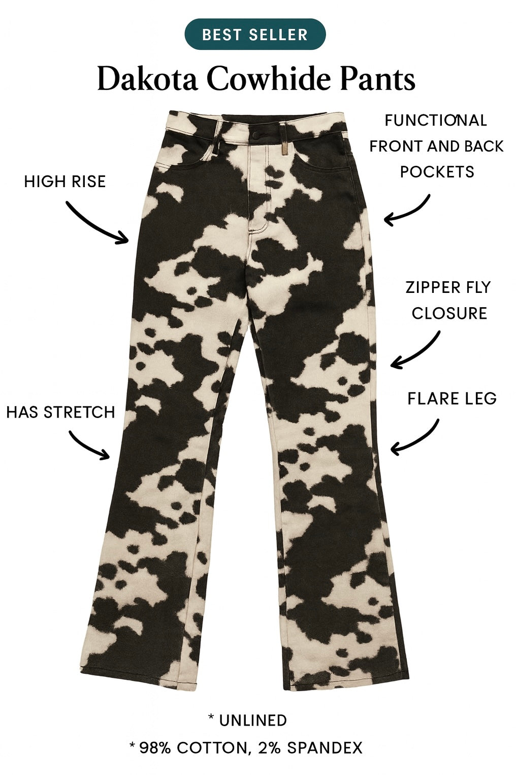 Dakota Cowhide Pants