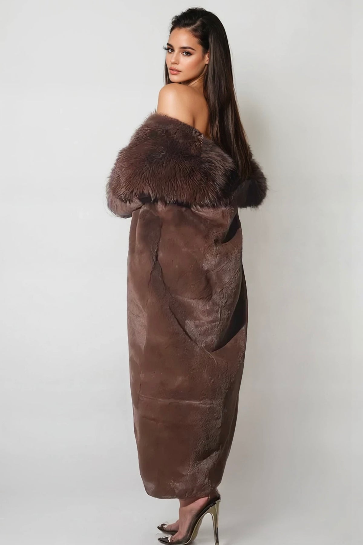 Nona Lux Fur Maxi Coat