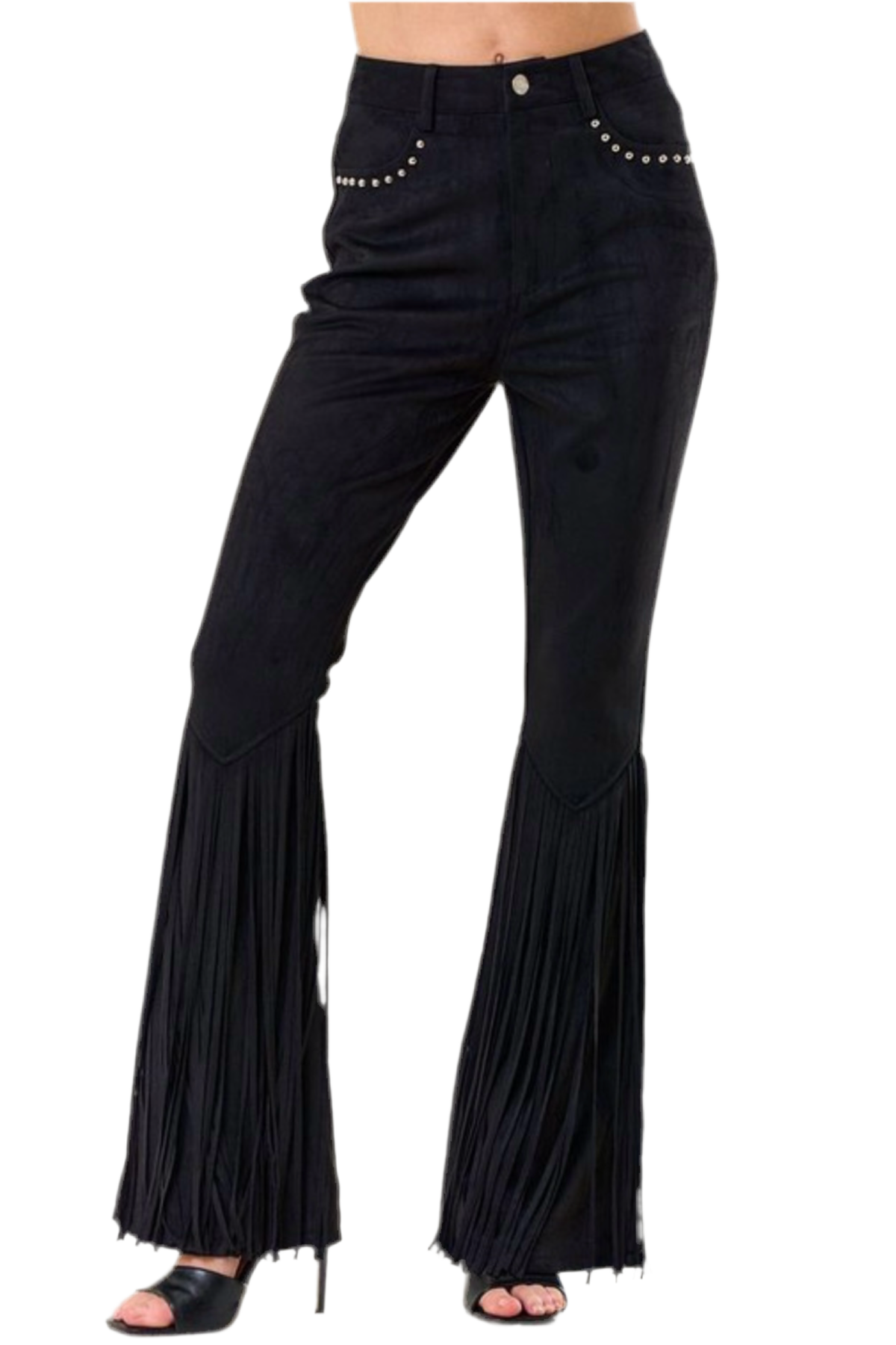 Suede Fringe Pants