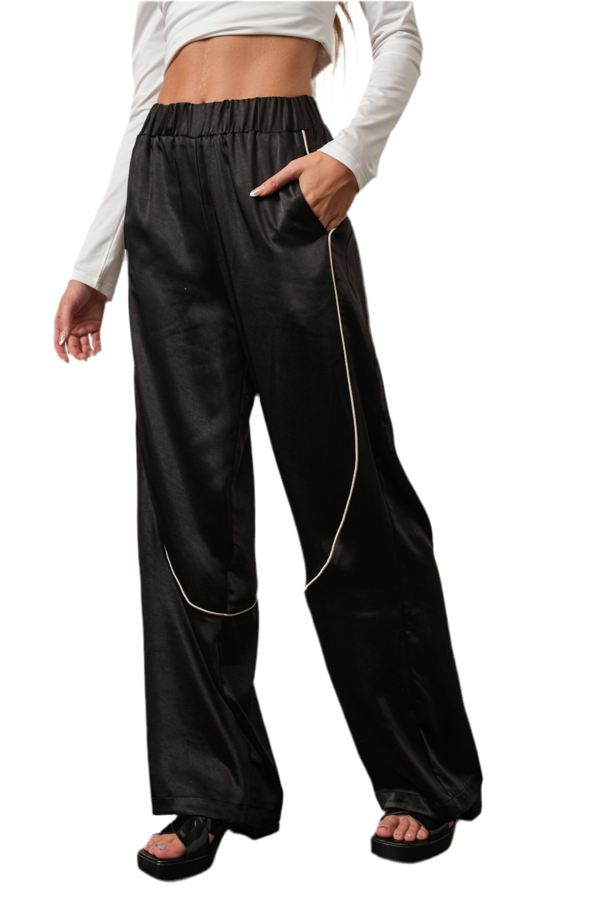 Center Stage Satin Pants