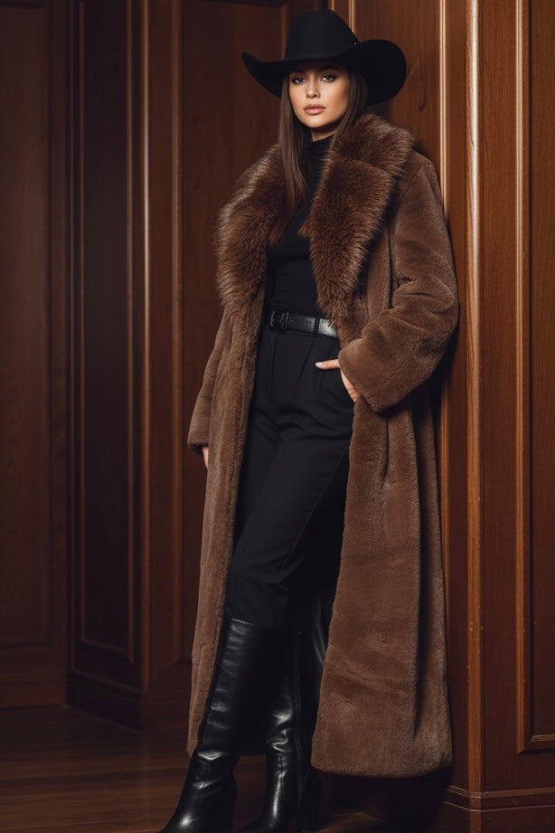 Nona Lux Fur Maxi Coat