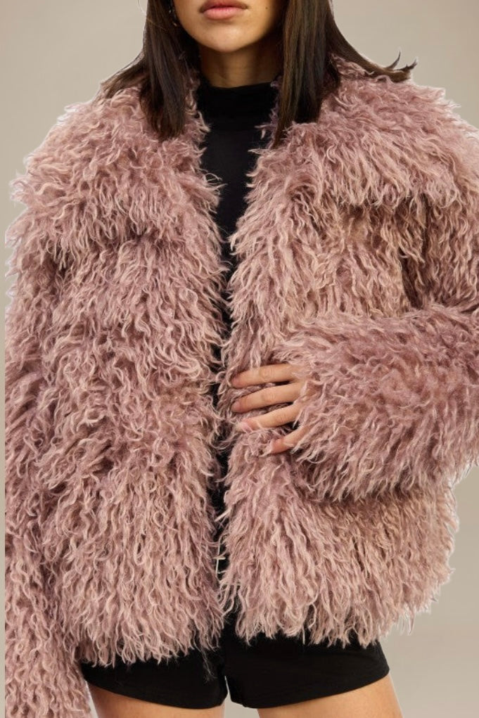 Runway Shag Faux Fur Coat