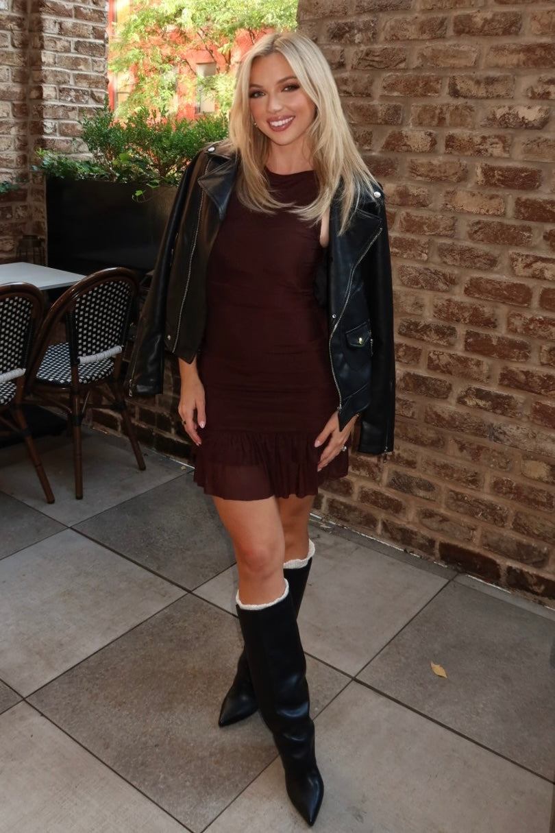 Mocha Muse Mini Dress
