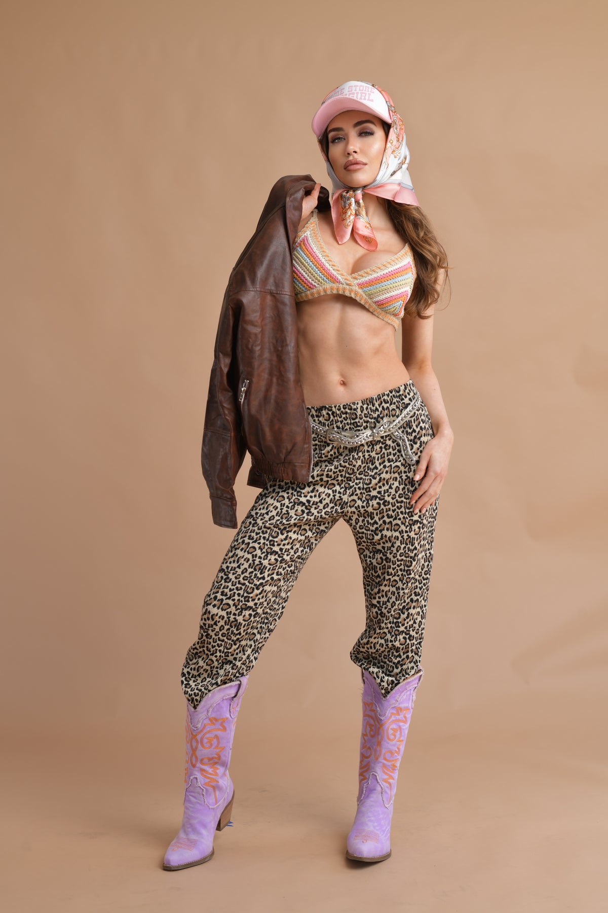 Bohemian-inspired knit bralette with raw-edge detailing, perfect for festival outfits and casual summer fashion.