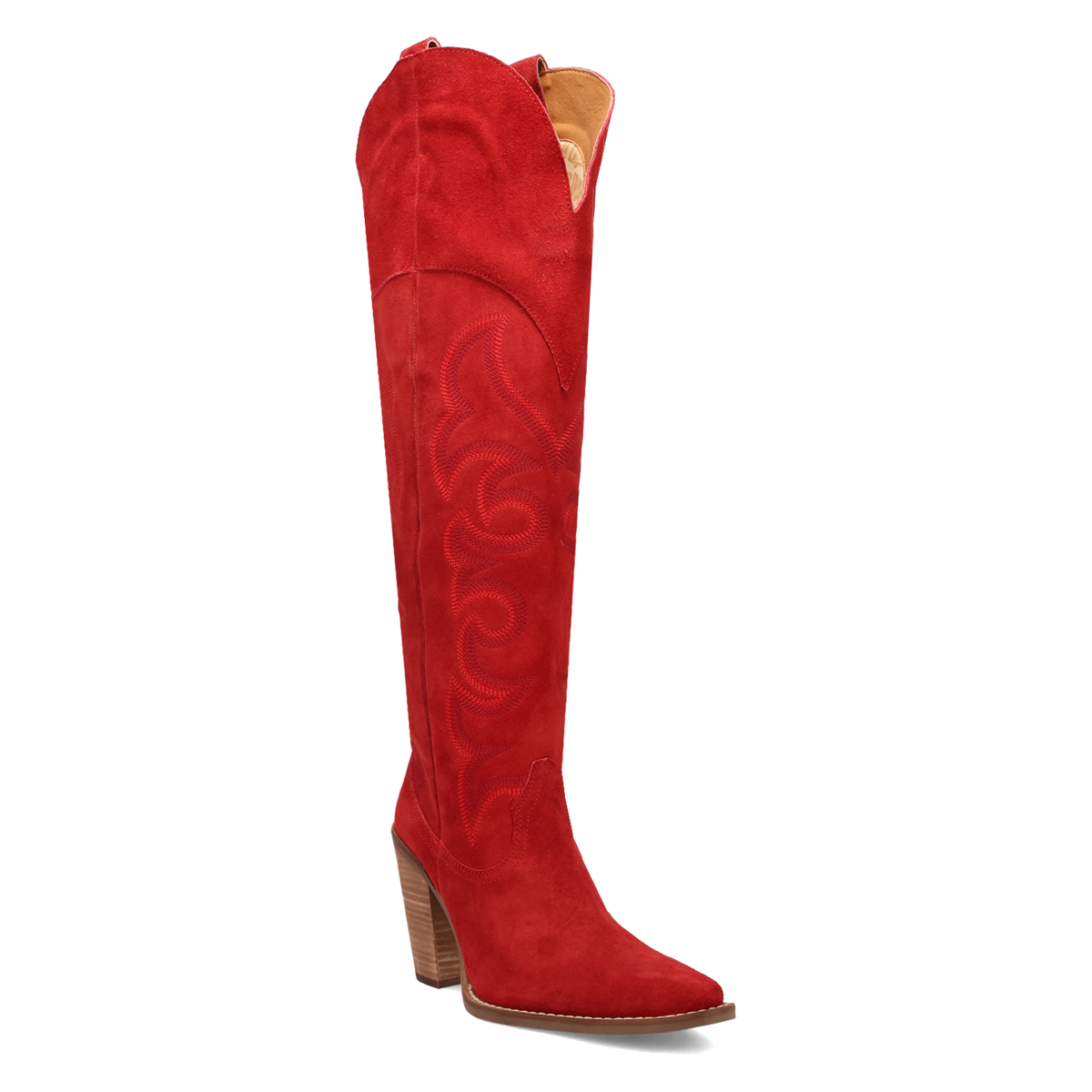 Boho-inspired suede cowgirl boot for women