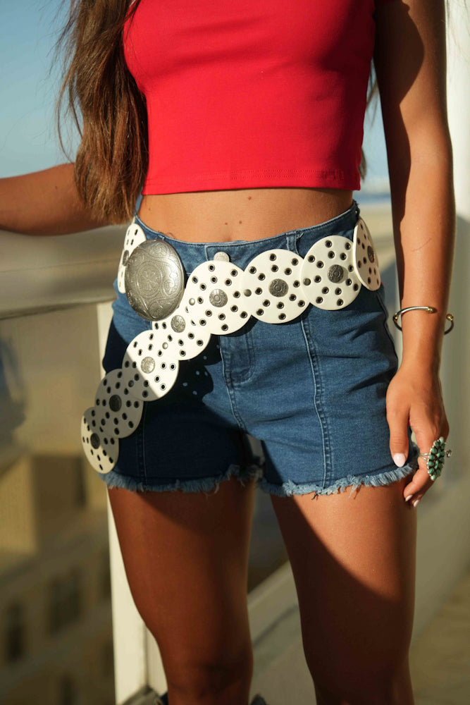 USA Star Shorts in Red