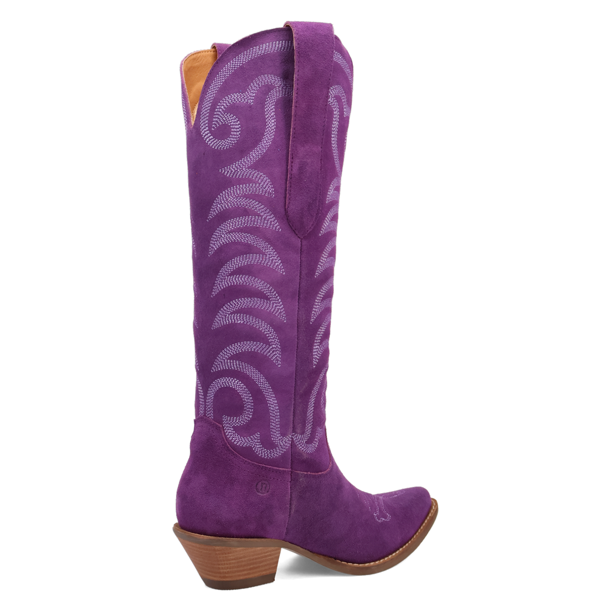 Textured leather finish on cowgirl boot