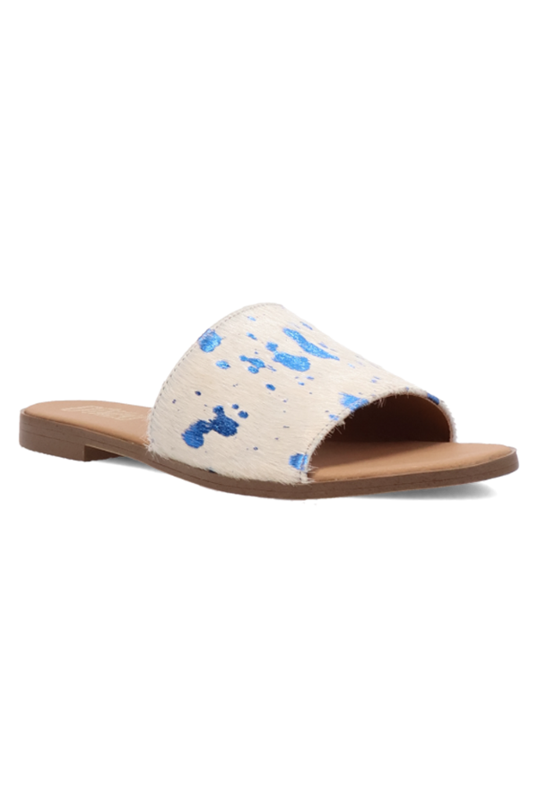 Statement calf hair sandals designed for bold walks and spotlight moments