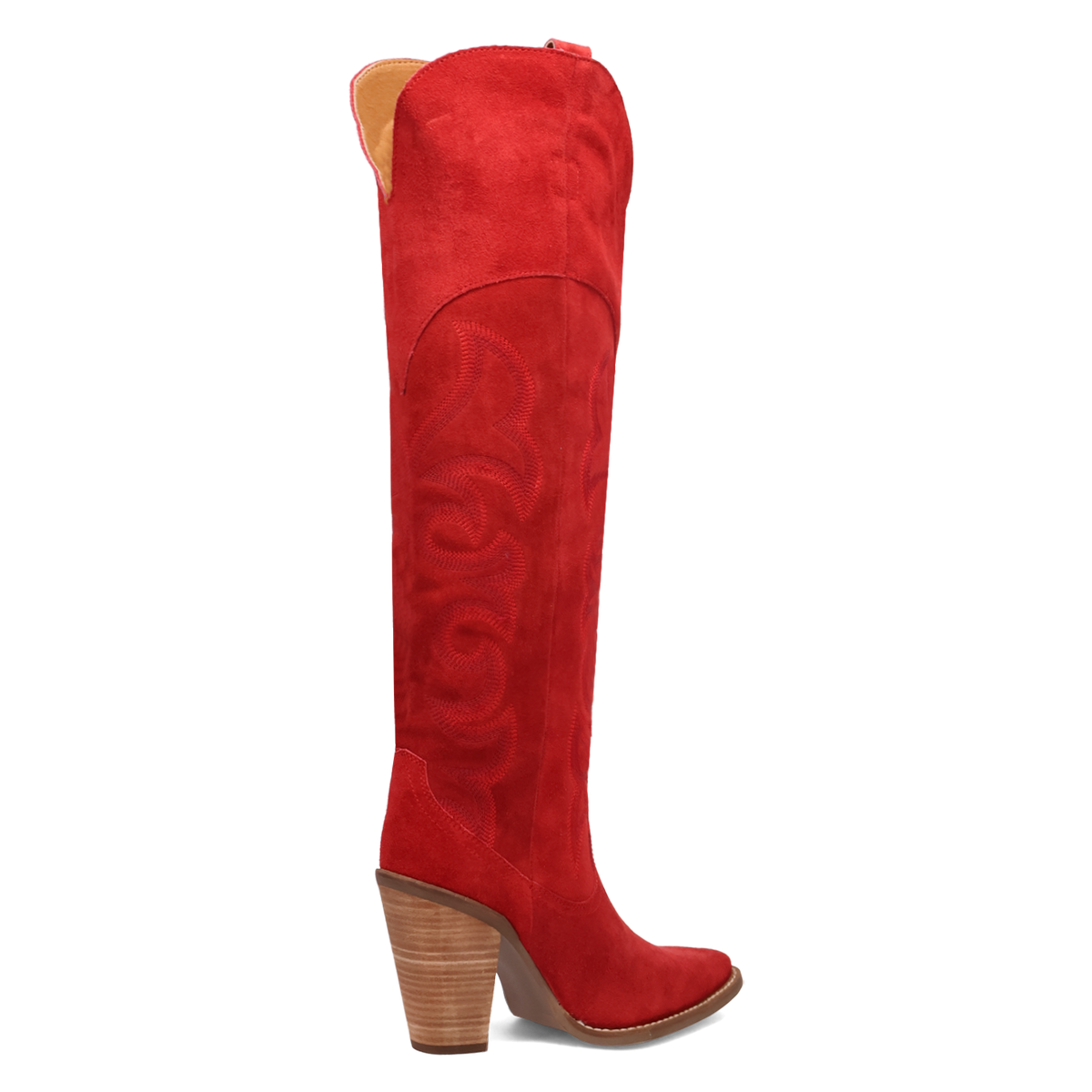 Elegant suede western boot in neutral tone