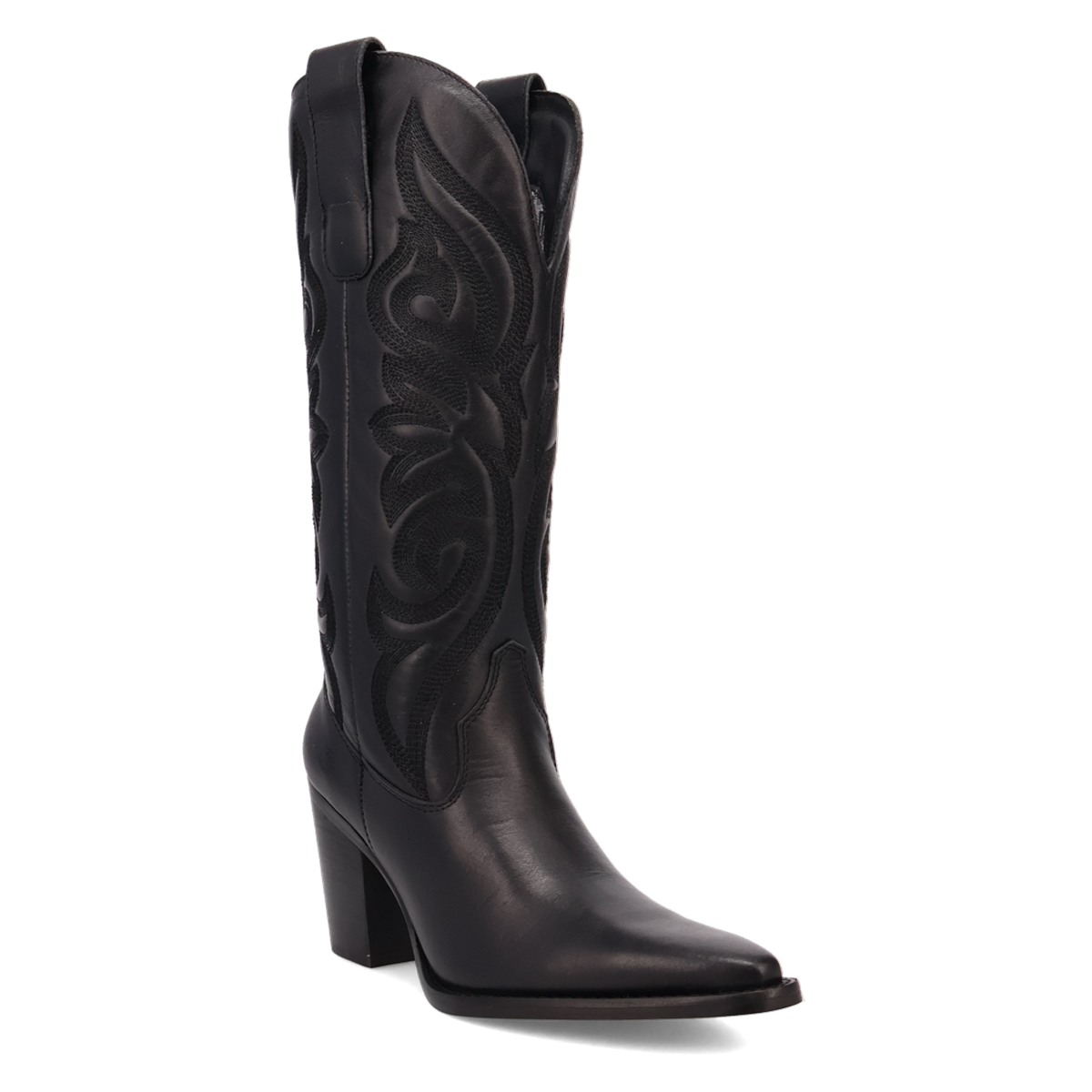 Women's western boot with sleek leather finish