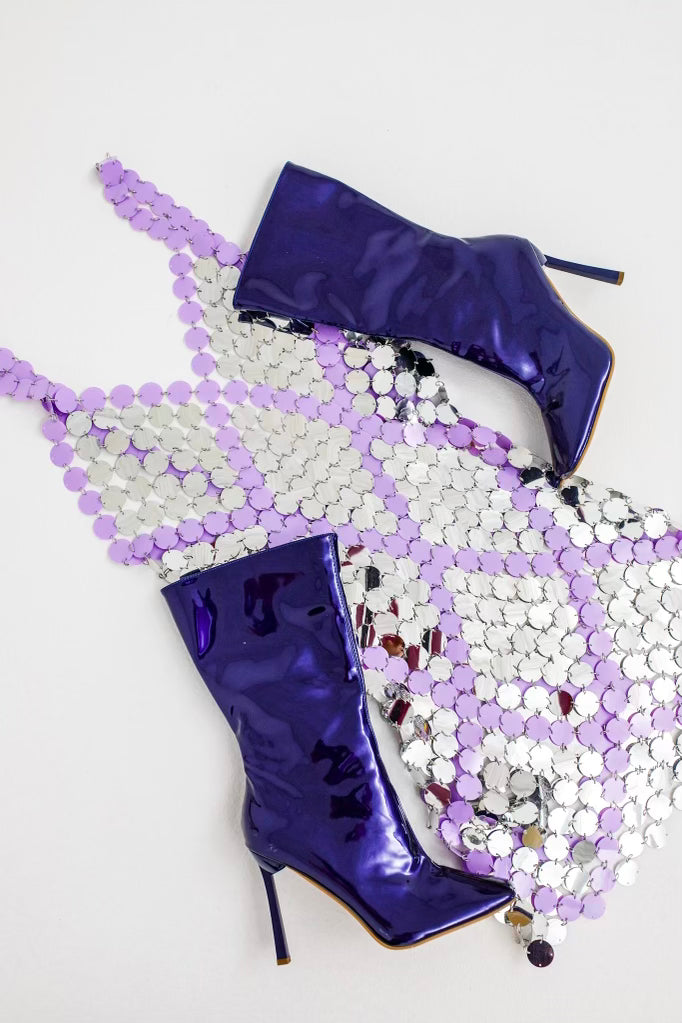 Downtown Disco Dress in Lilac