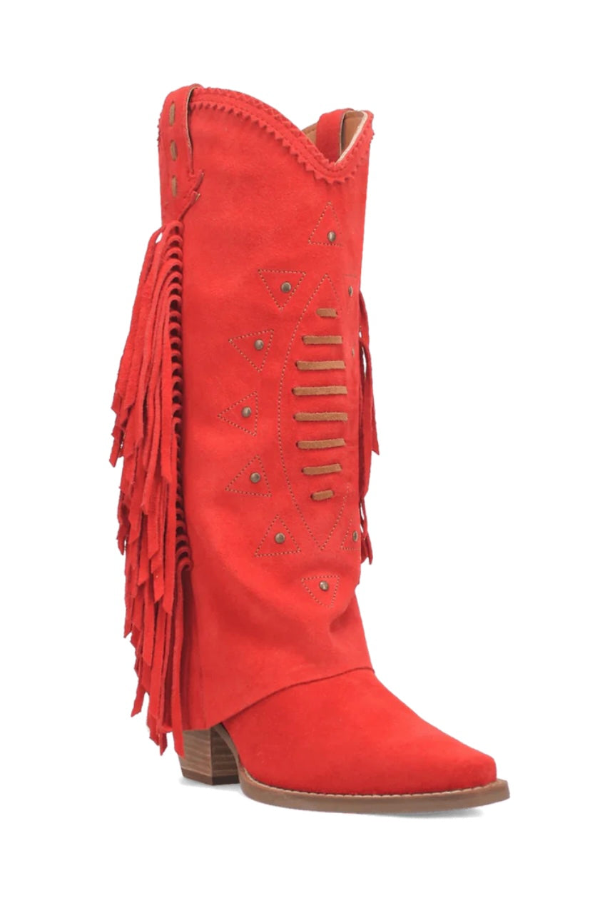 Spirit Trail Leather Boot in Red