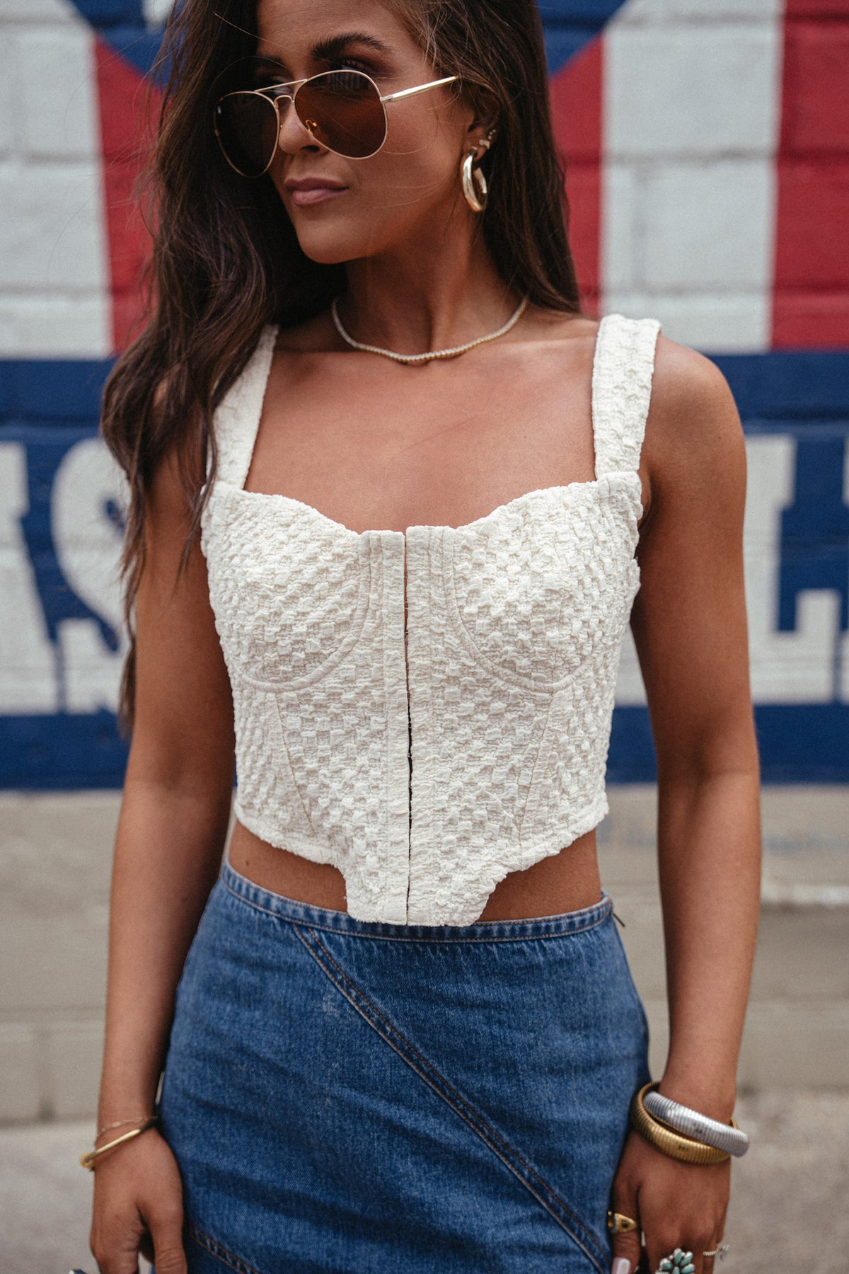 Quinn Quilted Corset Top