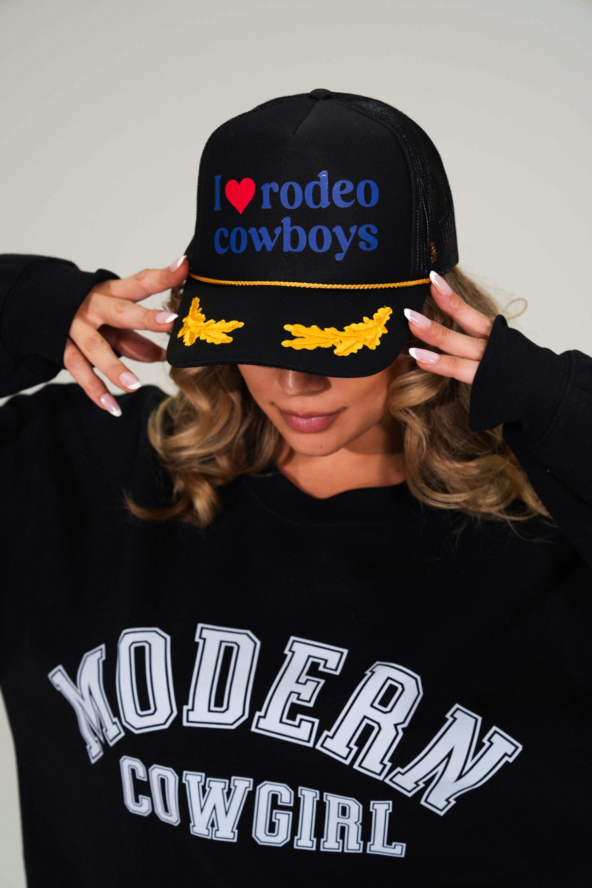 I Love Rodeo Cowboys Trucker Hat