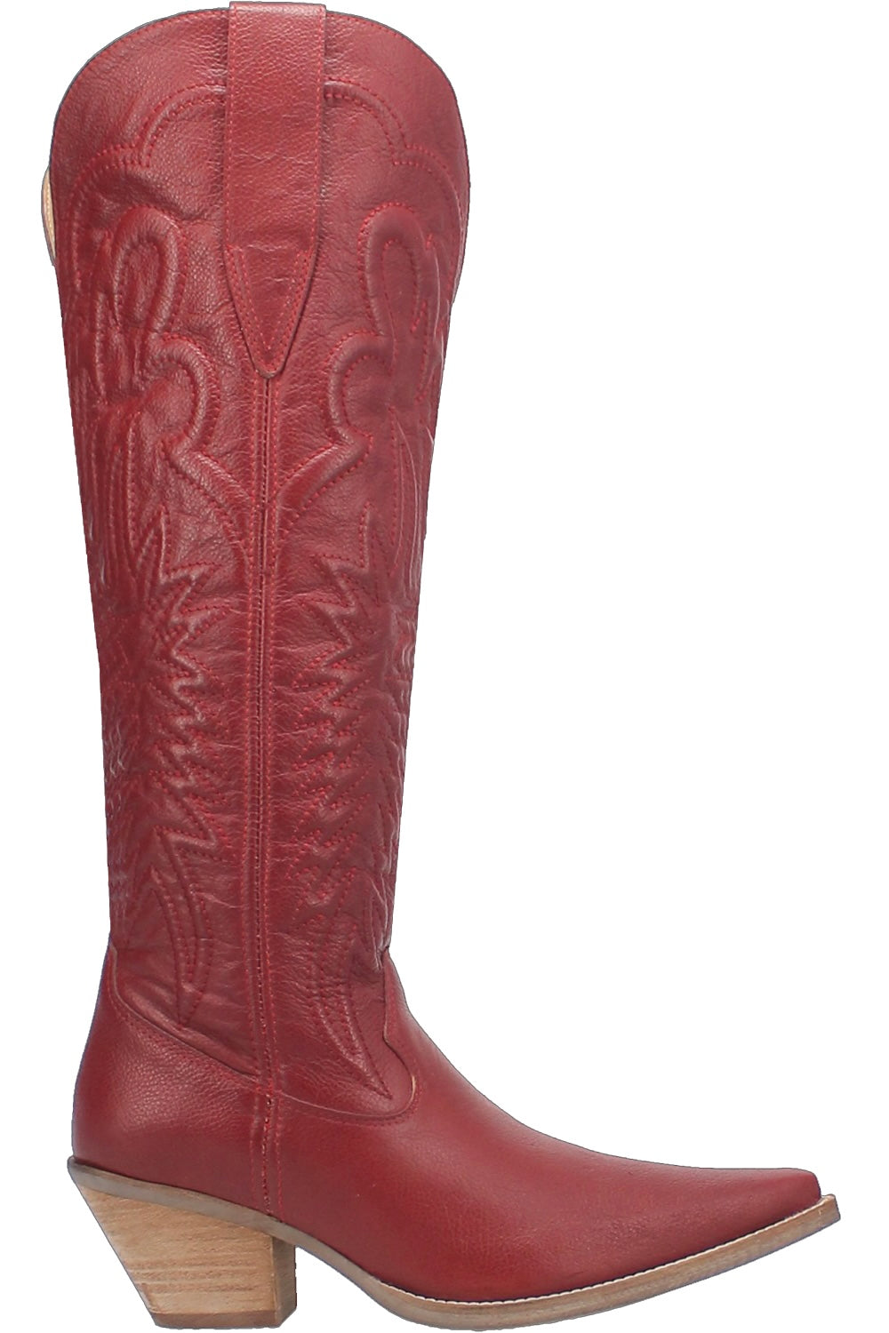 Raisin Kane Leather Boot in Red