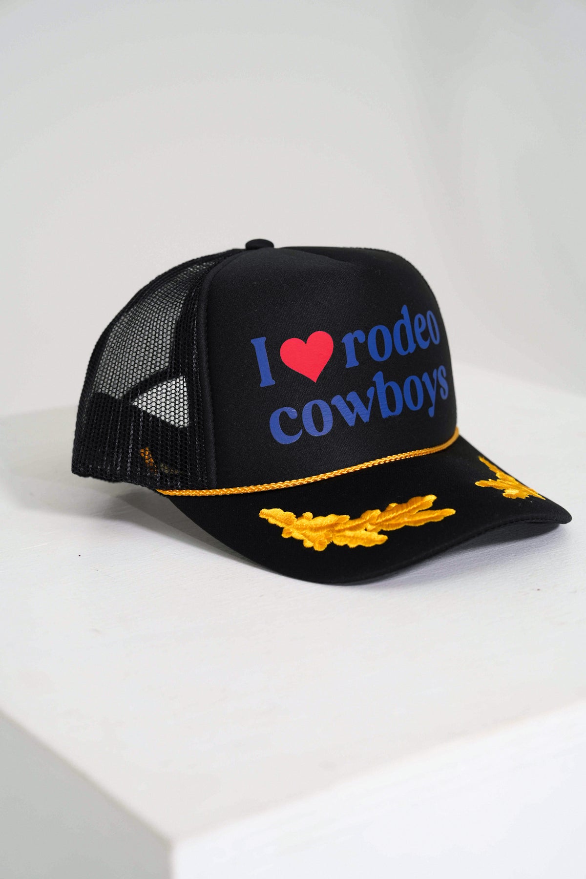 I Love Rodeo Cowboys Trucker Hat