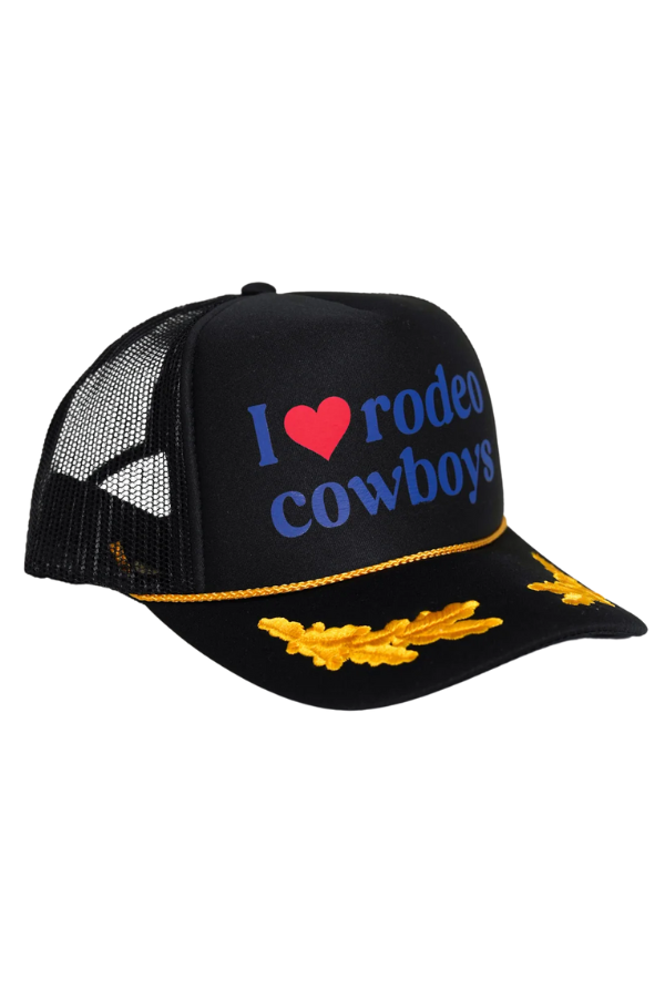 I Love Rodeo Cowboys Trucker Hat

