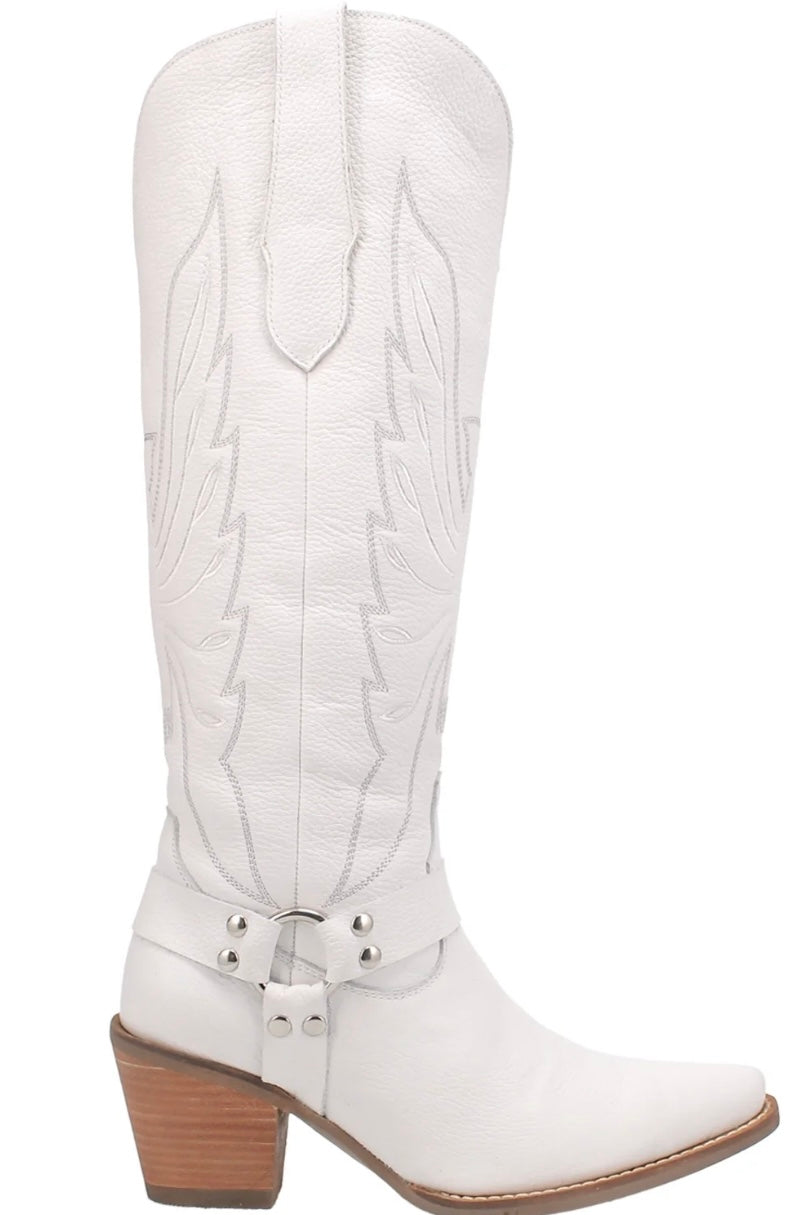 Heavens To Betsy Leather Boot in White