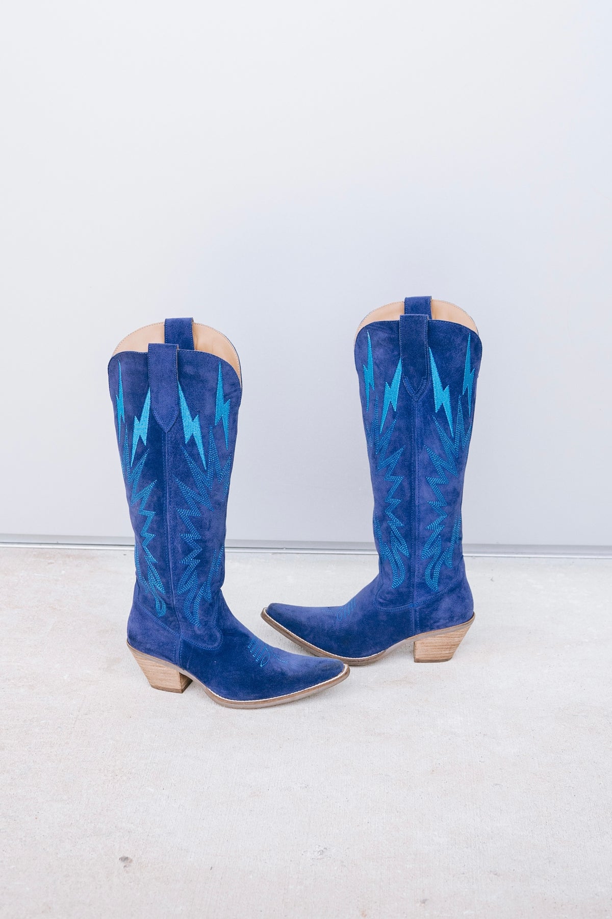 Thunder Road Leather Boot in Blue