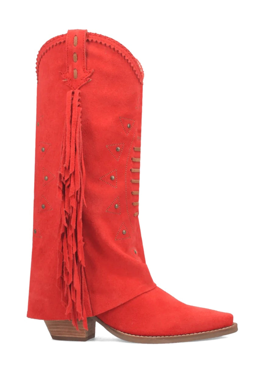 Spirit Trail Leather Boot in Red