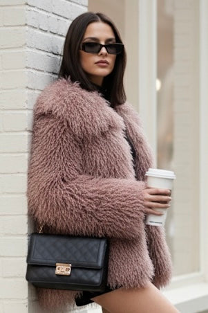 Runway Shag Faux Fur Coat
