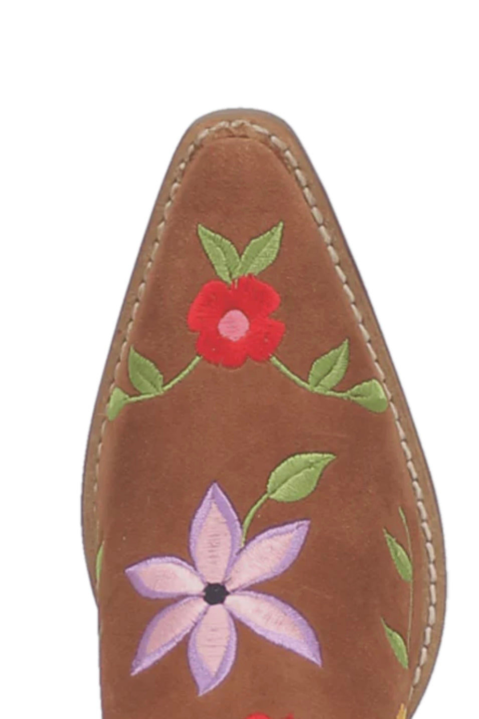 Flower Power Suede Boot in Brown