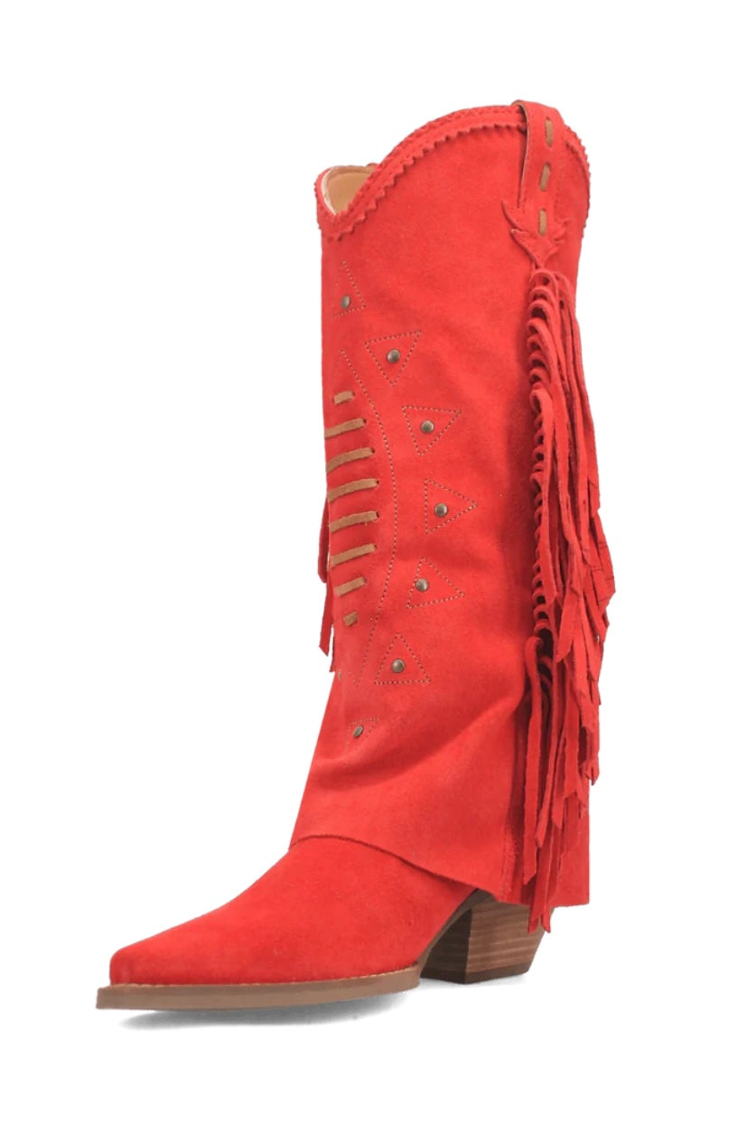 Spirit Trail Leather Boot in Red