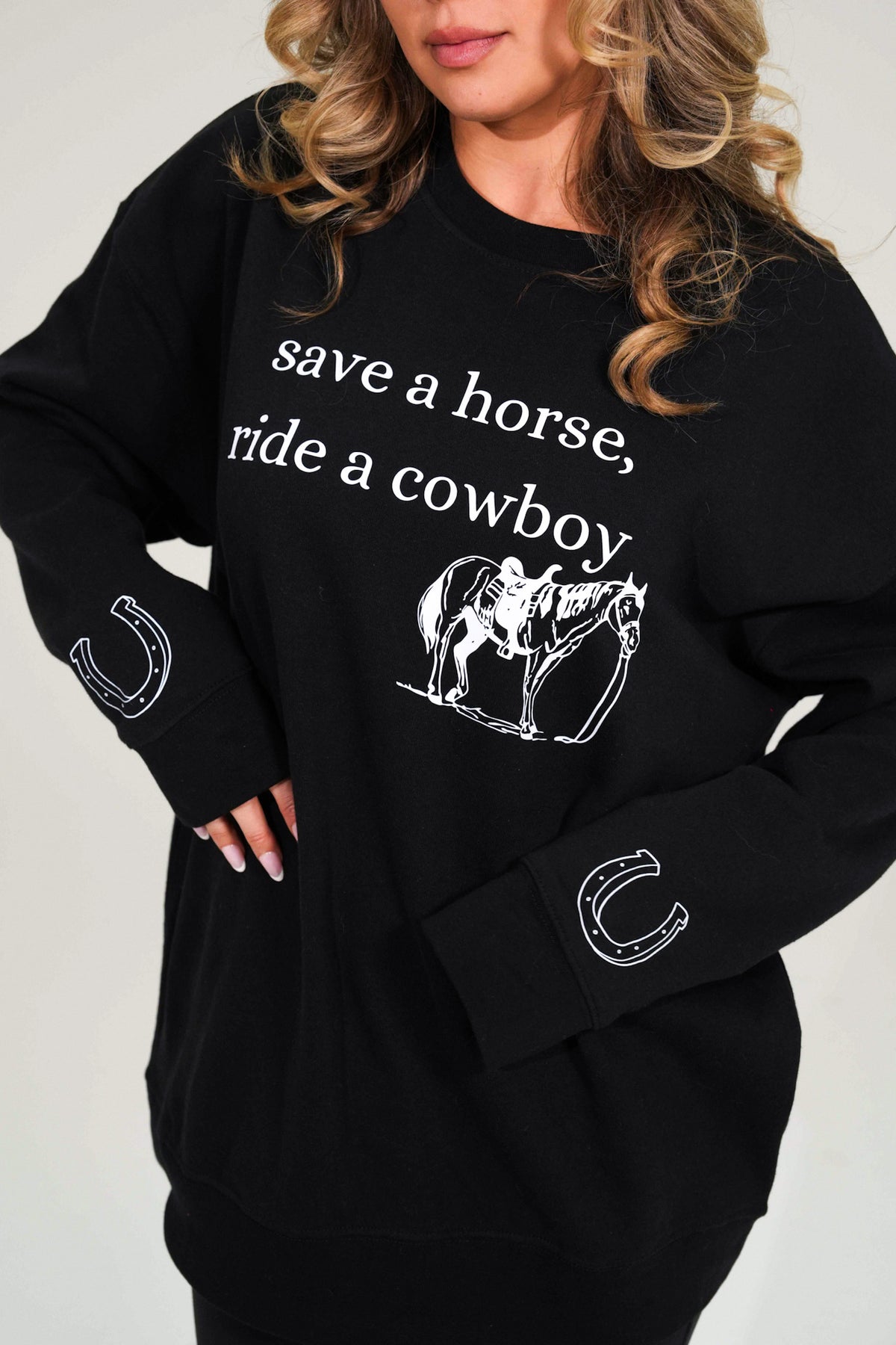 Save a Horse Sweatshirt  in Black