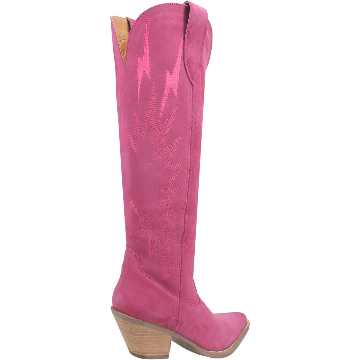 Thunder Road Leather Boot in Fuchsia