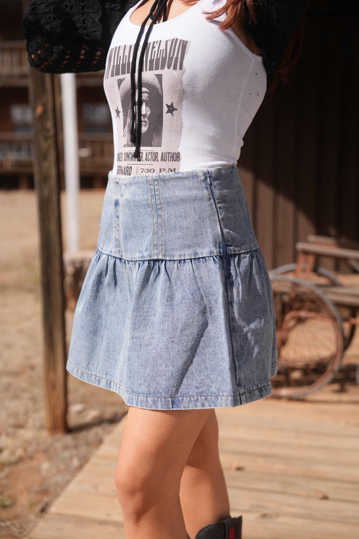 Low Rise Pleated Skirt