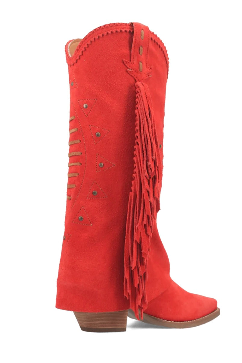 Spirit Trail Leather Boot in Red
