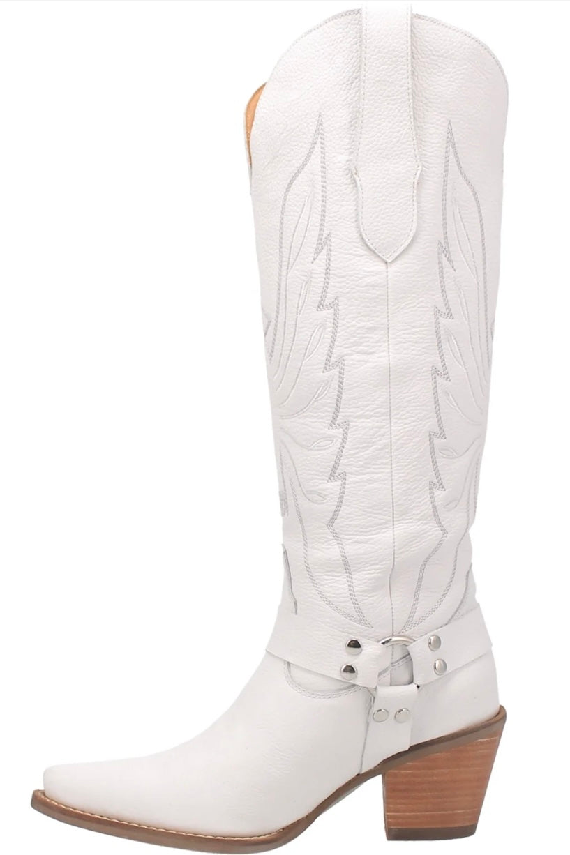 Heavens To Betsy Leather Boot in White