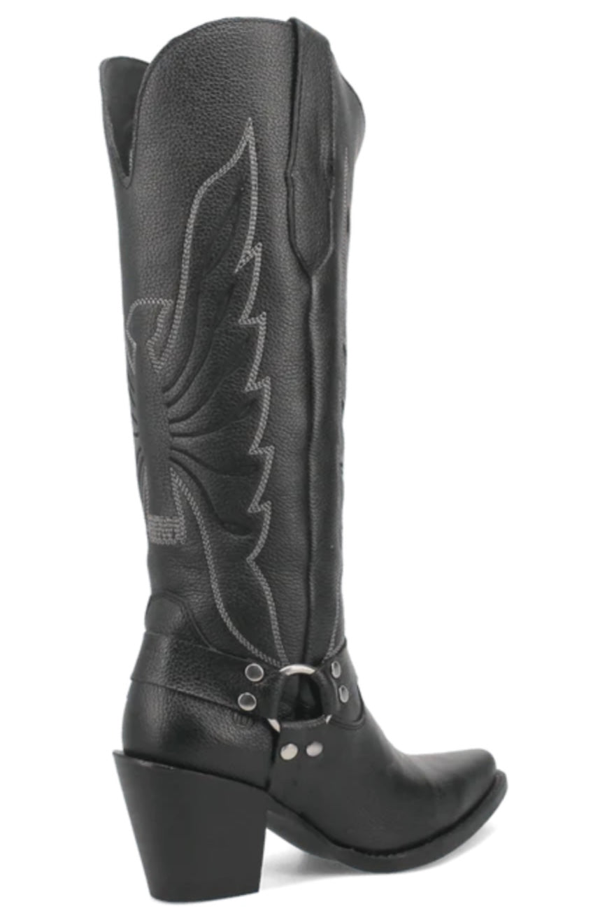 Heavens To Betsy Leather Boot in Black