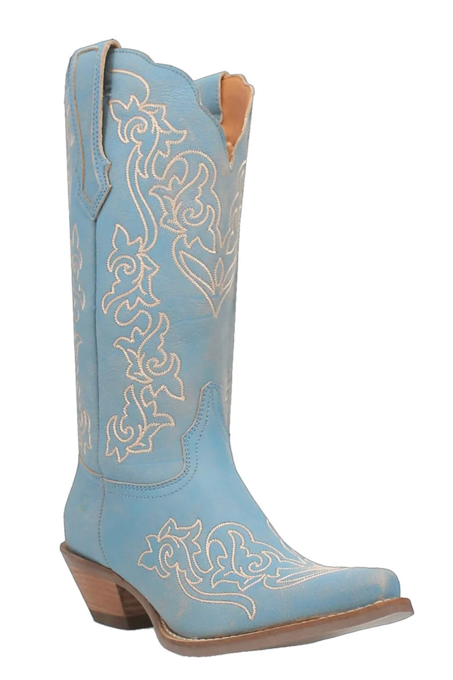 Flirty N’ Fun Leather Boot in Blue