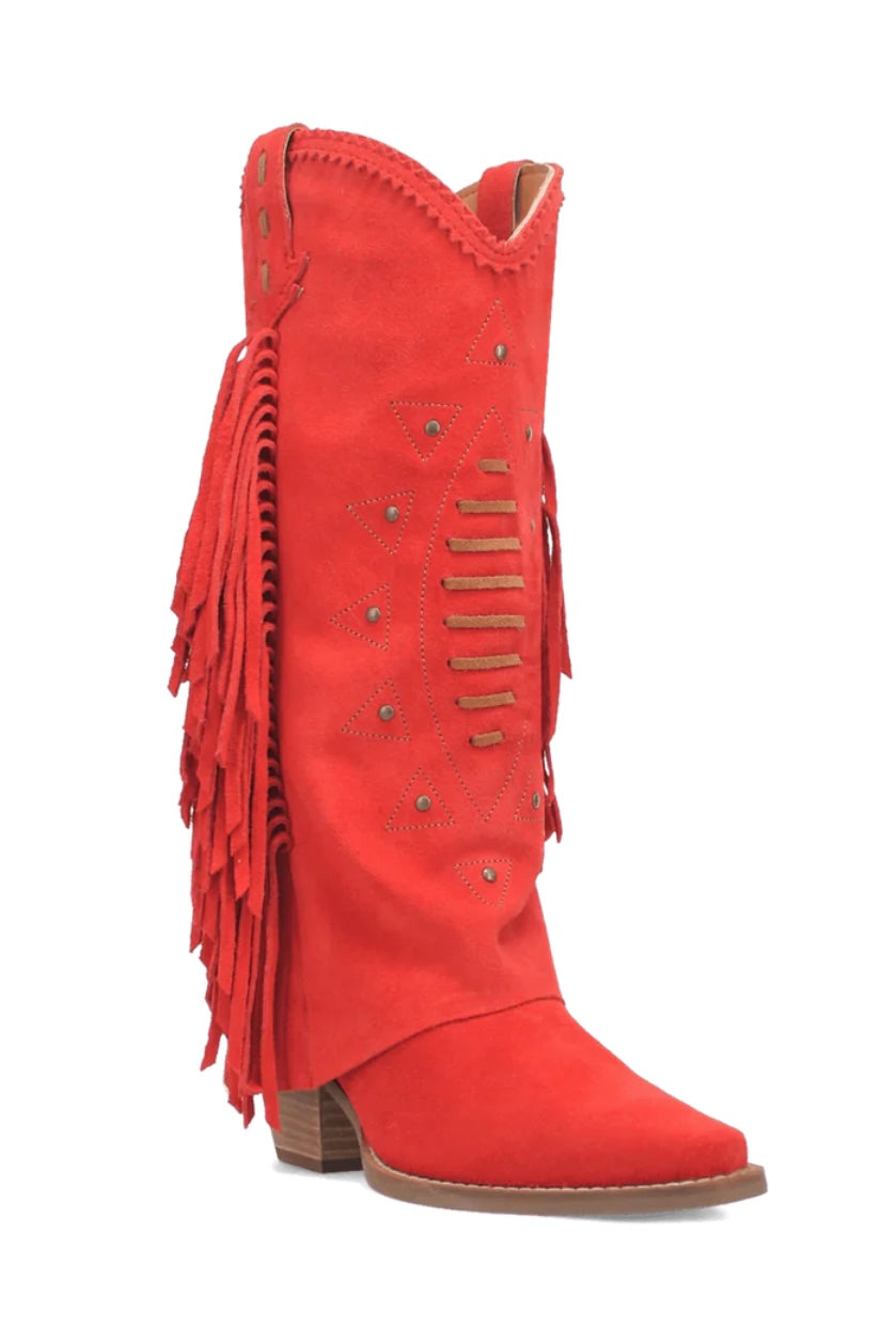 Spirit Trail Leather Boot in Red