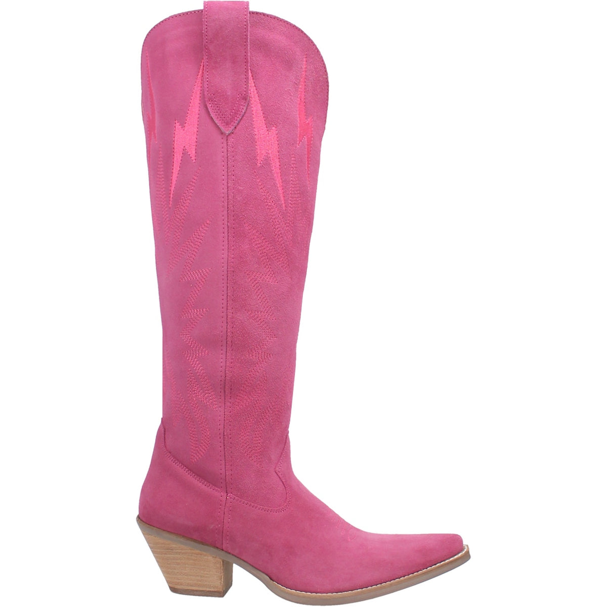 Thunder Road Leather Boot in Fuchsia