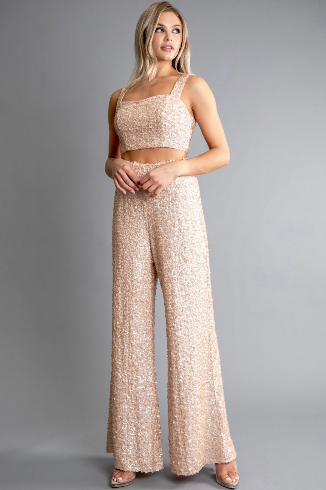 Bella Gold Sequin Trousers