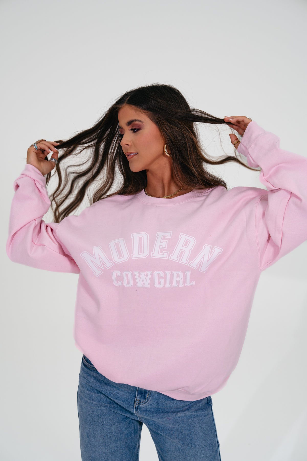 Modern Cowgirl Sweatshirt in Pink