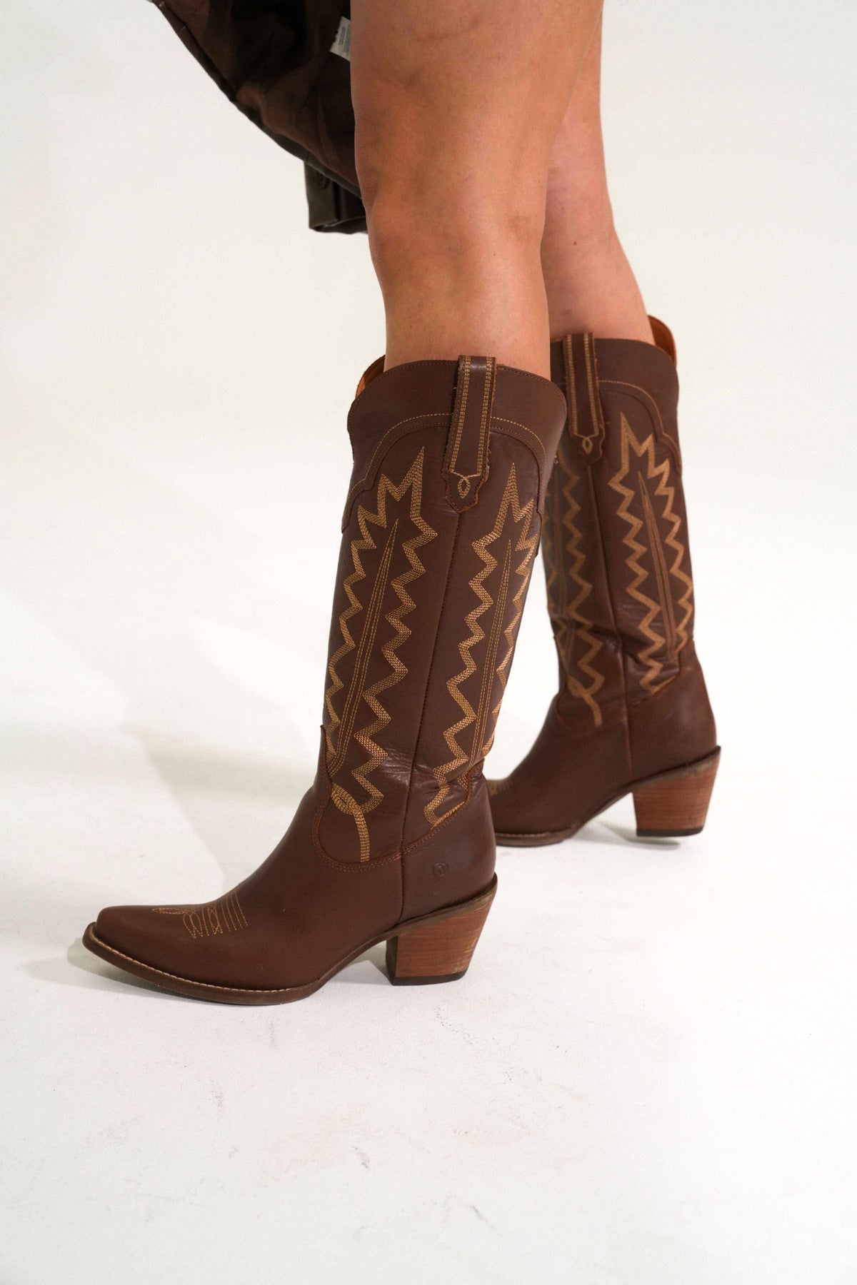 High Cotton Leather Boot in Brown