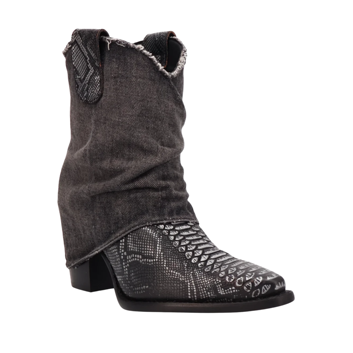 Denim Dream leather Bootie