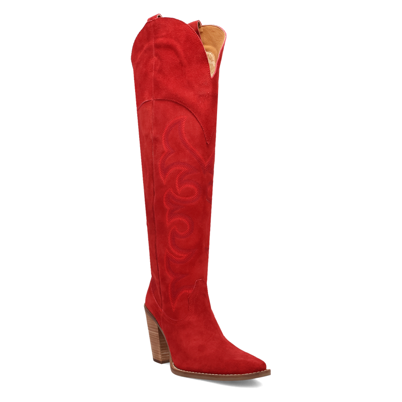 Boho-inspired suede cowgirl boot for women

