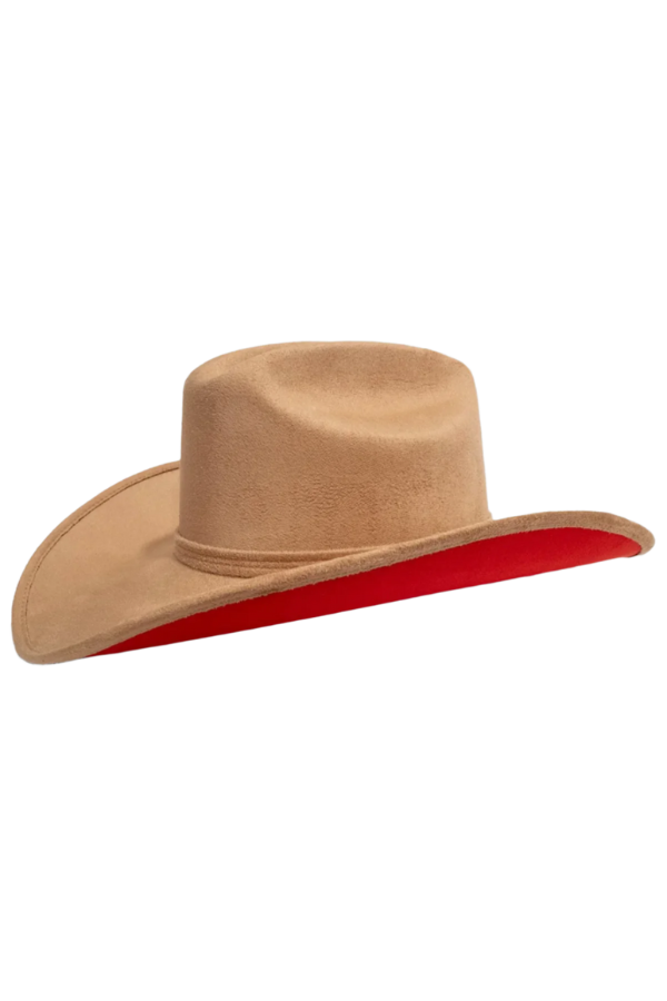 Contemporary cowboy hat crafted from stiff Mexican suede

