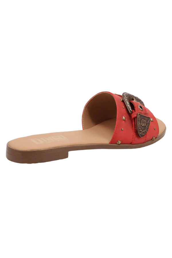 Western sandal styled for dancing and nightlife with edgy detailing
