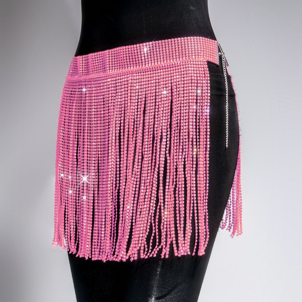 Festival Fringe Belt in Pink