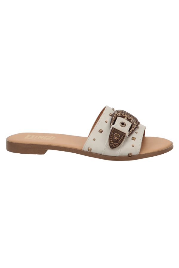 Side view of Lariat Sandal showcasing western-inspired silhouette and hardware
