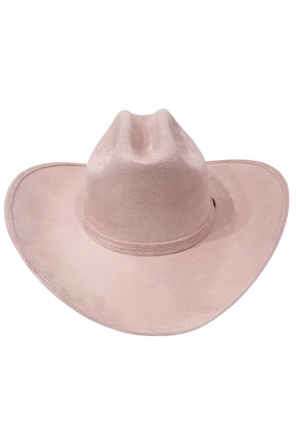 Minimal Mexican suede band on classic cowgirl hat

