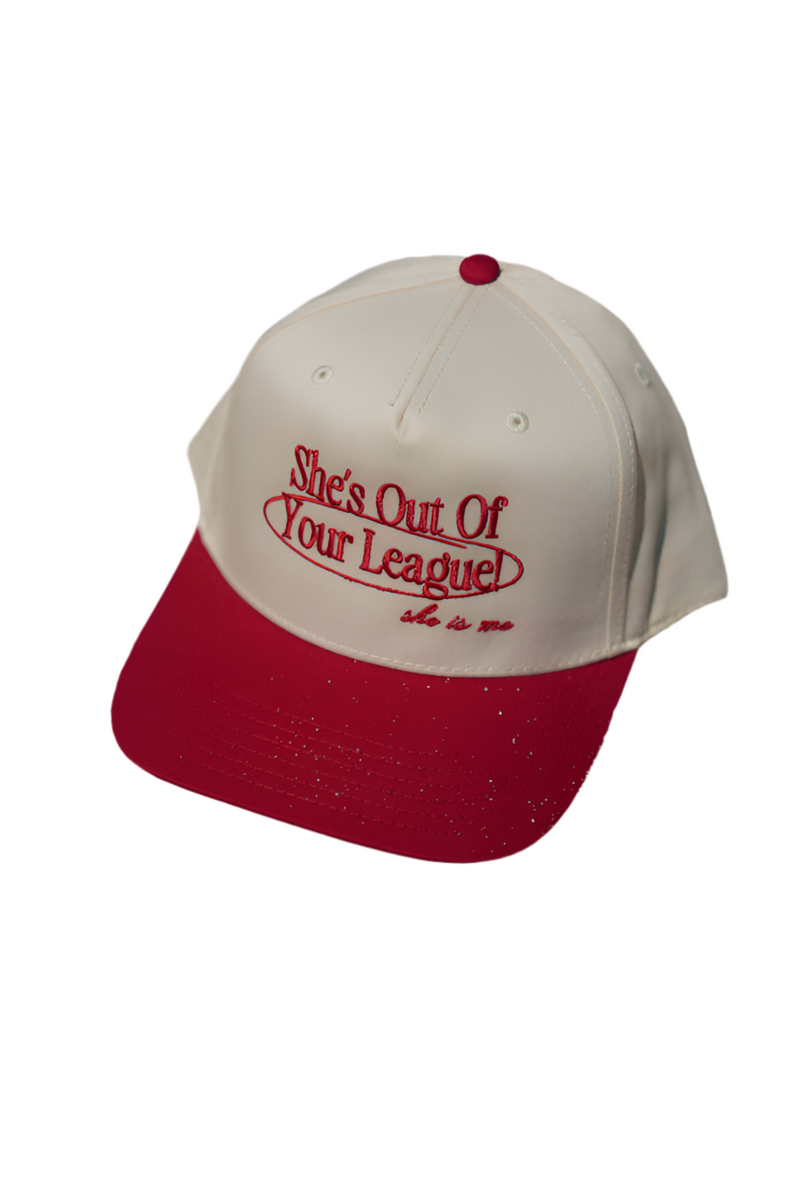 Out of your league suede hat with confident hot-girl energy

