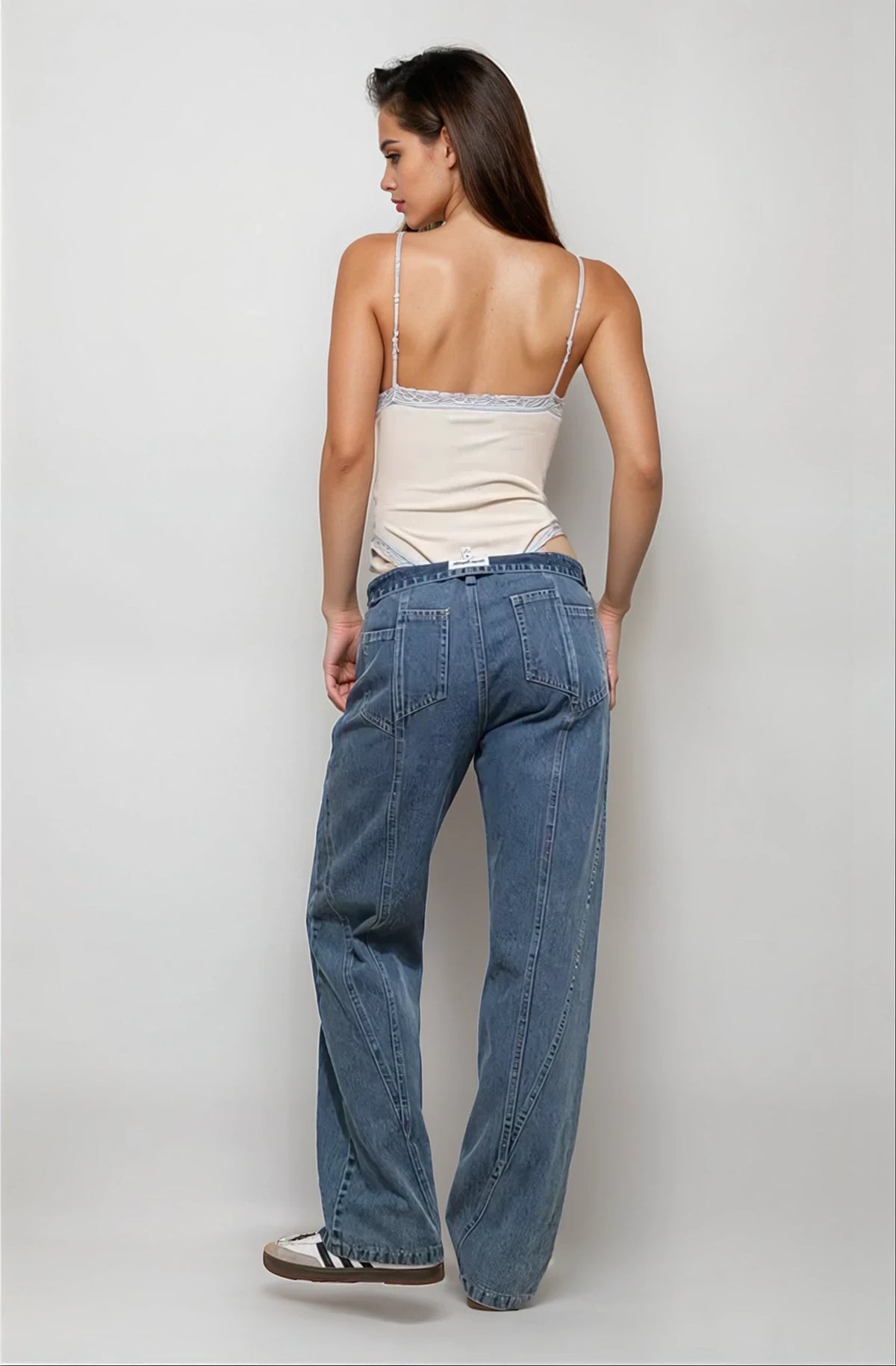 Feminine ribbed bodysuit perfect for layering

